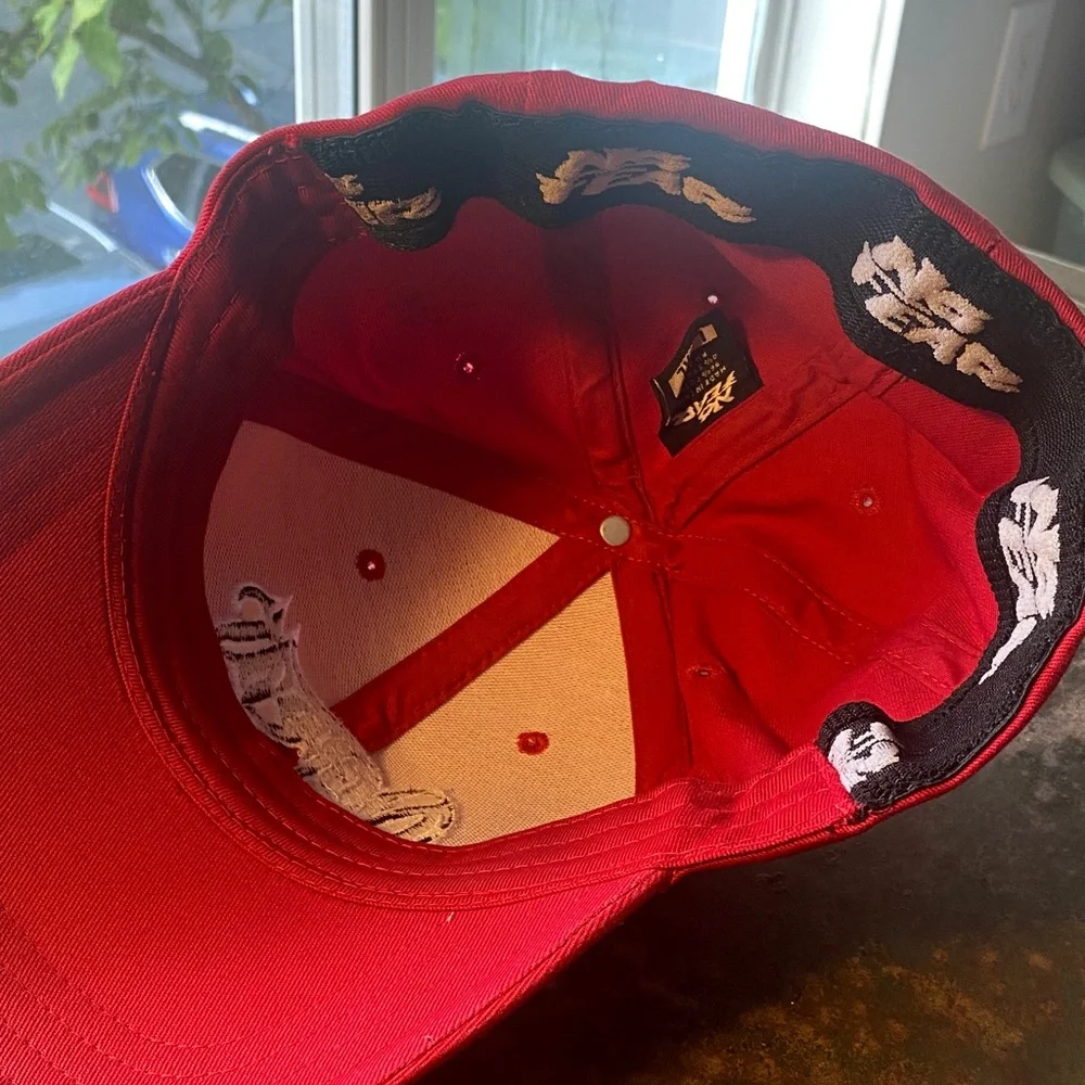 No Fear Mastercraft Red FlexFit Ball Cap with Bold Embroidery Logo. Size L/XL - Picture 8 of 10